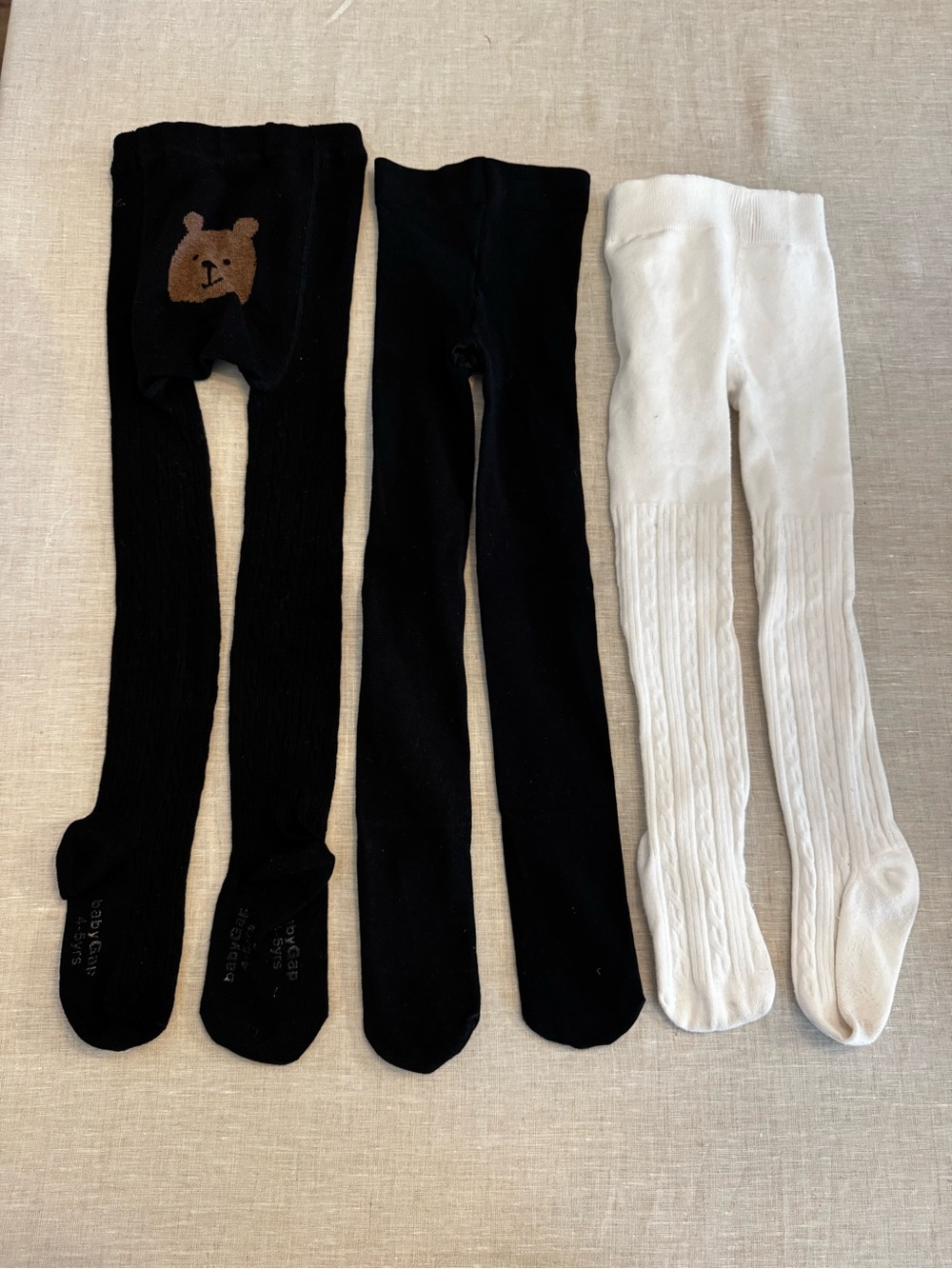 Girls’ Knit Tights Bundle (Size 4–6)